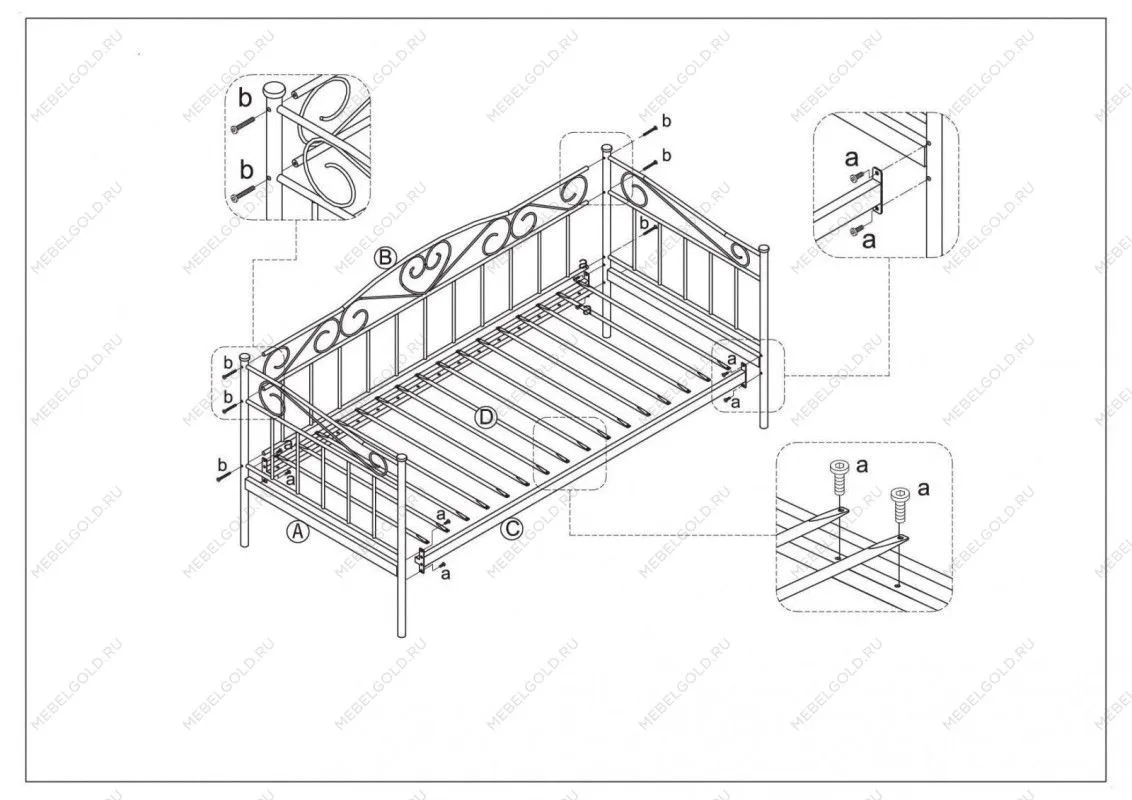Кровать Signal BIRMA (белый) 90/200 | изображение 2