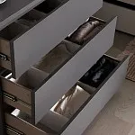 Комод Варма, 3 ящика, 80х78х40 см, эмаль серая | изображение 4