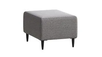 Пуф Киркас светло-серый, рогожка