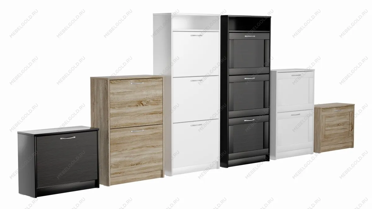 Обувница Сириусс 2 откидными ящиками, 60 х 25 х 89 см, ЛДСП, дуб сонома | изображение 11