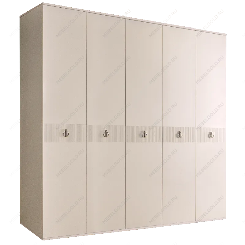 Шкаф 5-ти дверный Римини СОЛО (Бежевый/Серебро) РМШ2/5(s)
