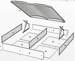 Ящик с подъемным механизмом Илона 160x200 см караваджо