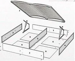 Ящик с подъемным механизмом Флоренция 180x200 см белый