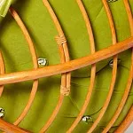 Кресло Papasan с подушкой Коньяк, флок | изображение 3