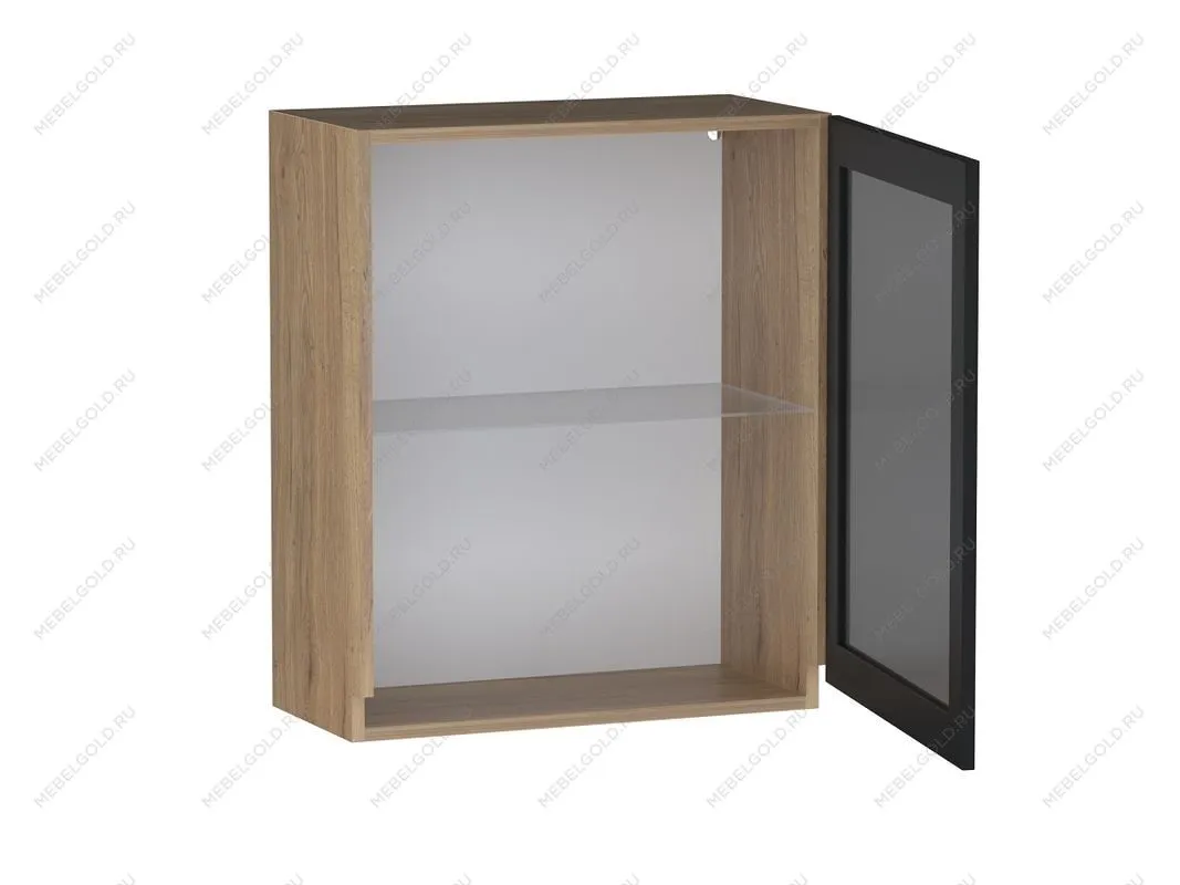Шкаф со стеклом ШСТ-60, Сити (600*320*720) Дуб Галифакс натуральный, 20828 | изображение 2