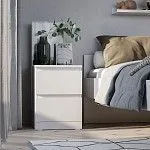 Тумба прикроватная Варма, 2 ящика, 40х55х40 см, эмаль белая | изображение 2