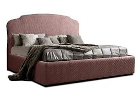 Кровать Римини 1,6 м, с подъемным механизмом (пепельно-розовый), РМКР-1[3], стеганые царги