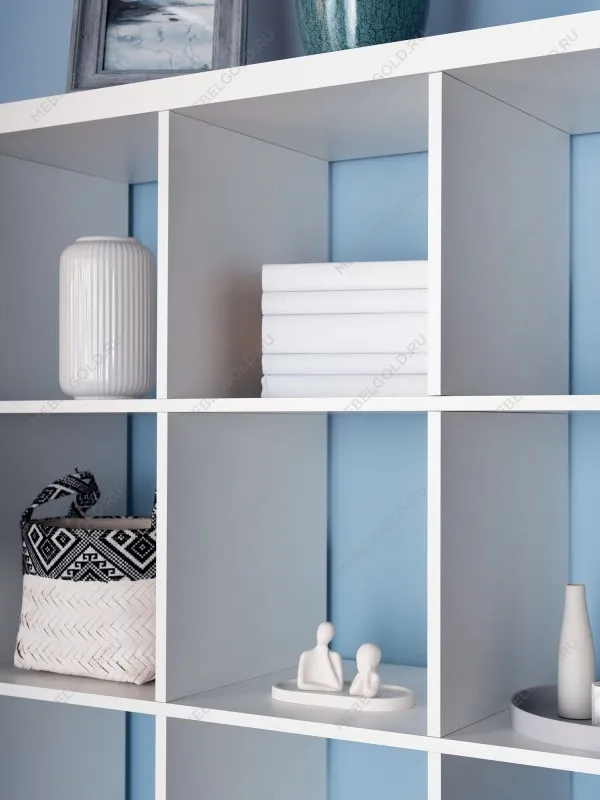 Стеллаж Фора, 16 полок, 147x147х38 см, белый | изображение 2