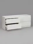 Тумба для ТВ Кастор, 4 ящика, 130х40х54 см, белая | изображение 9