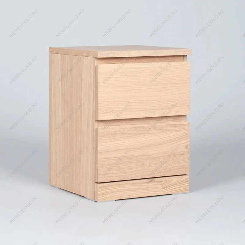 МАЛЬМ / VARMA Тумба прикроватная ИКЕА / IKEA 2, 40x54.8x40, шпон, беленый дуб | изображение 1