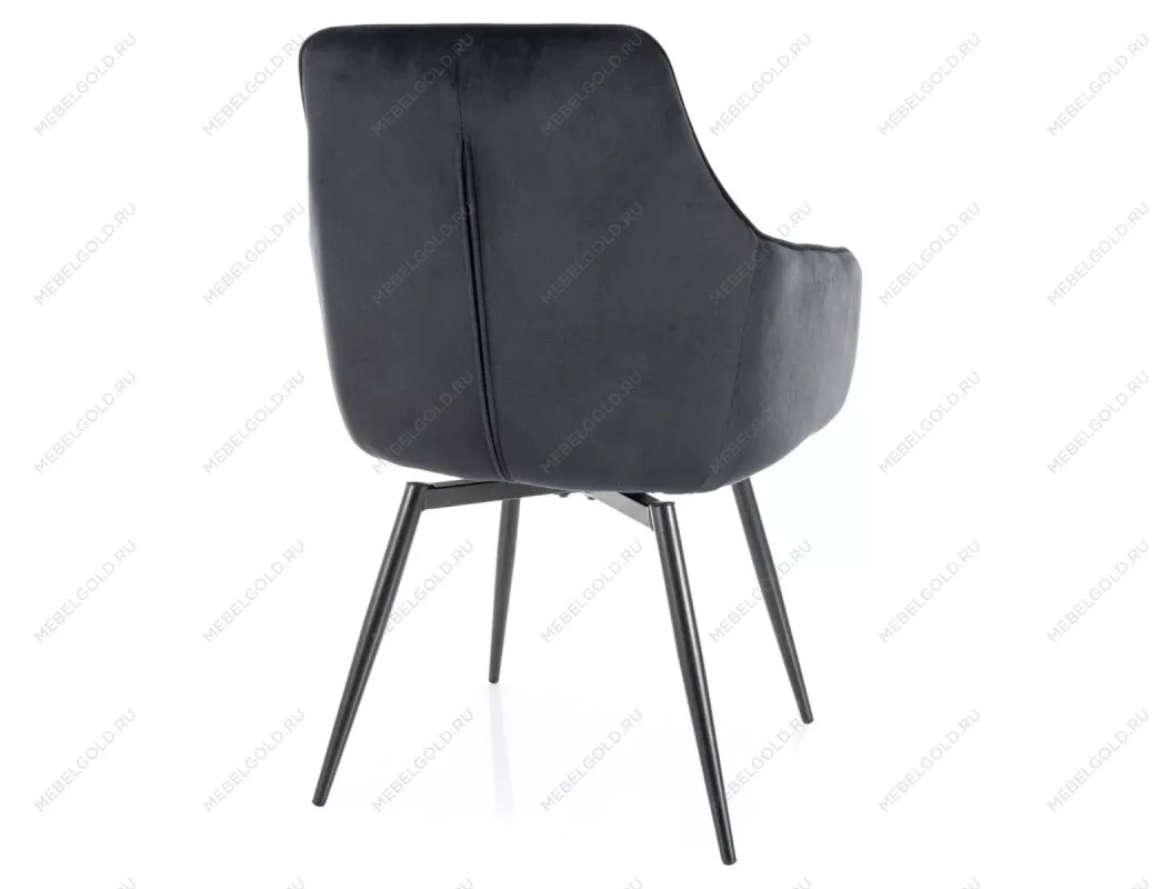 Стул кухонный Signal SERVIO Velvet Bluvel 19 поворотный (черный/черный) | изображение 2