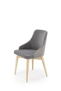 Стул кухонный Halmar MALAGA Mavel 14/Stelar 92 (серый/бук)