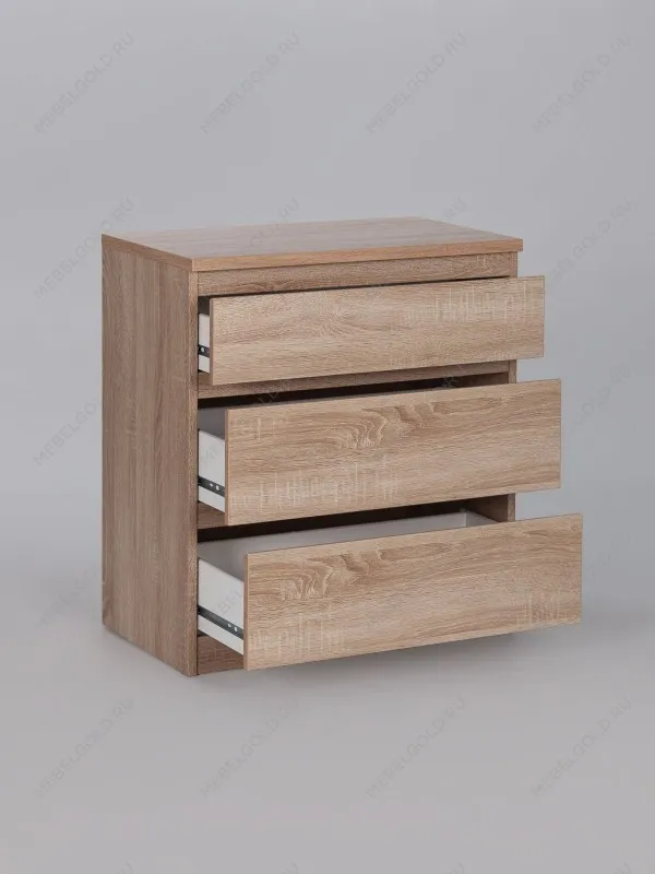 Комод Кастор, 3 ящика, 65х40х71 см, дуб сонома | изображение 10