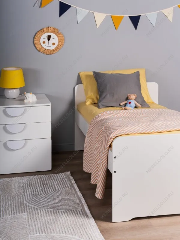 Кровать детская Пикси 80x160, белая (робкий подснежник) | изображение 2
