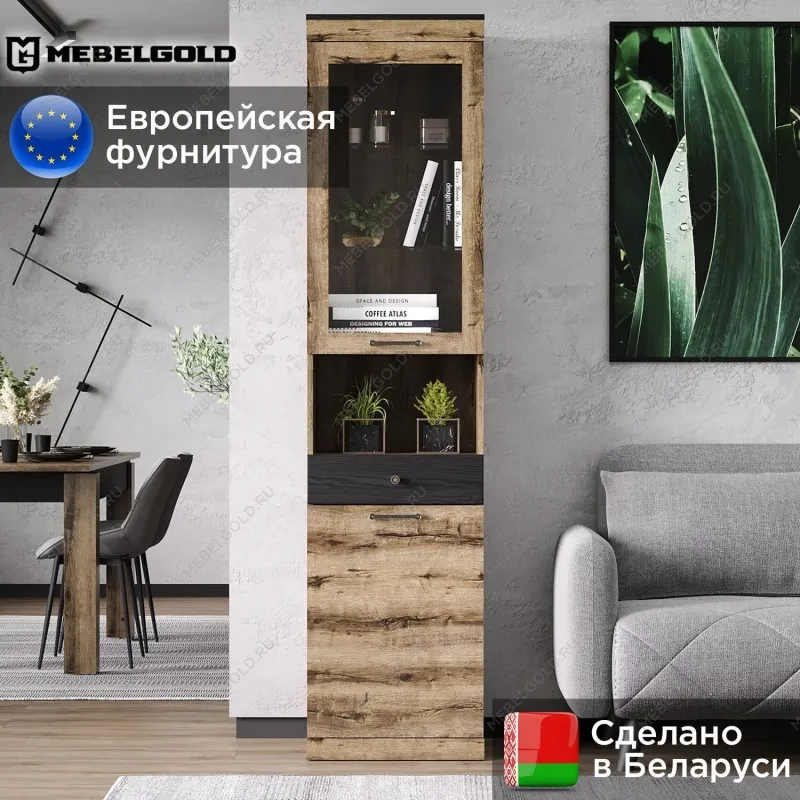 Шкаф с витриной Джаггер 1V1D1SN | изображение 1