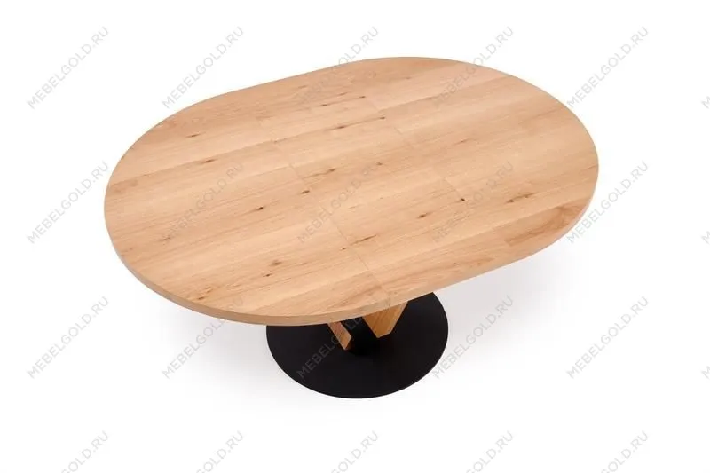 Стол обеденный Halmar FANIS OKRAGLY 120 (натуральный/черный) | изображение 4