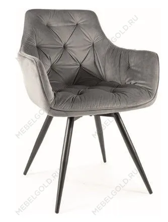 Стул кухонный SIGNAL MANGO Velvet Bluvel 14 (серый/черный)