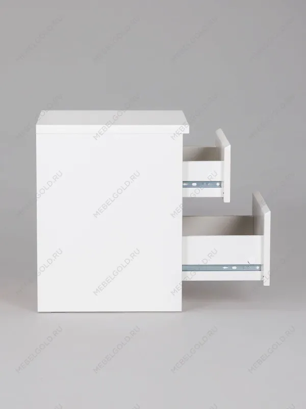 Тумба прикроватная Кастор, 2 ящика, 40х37х49 см, белая | изображение 9