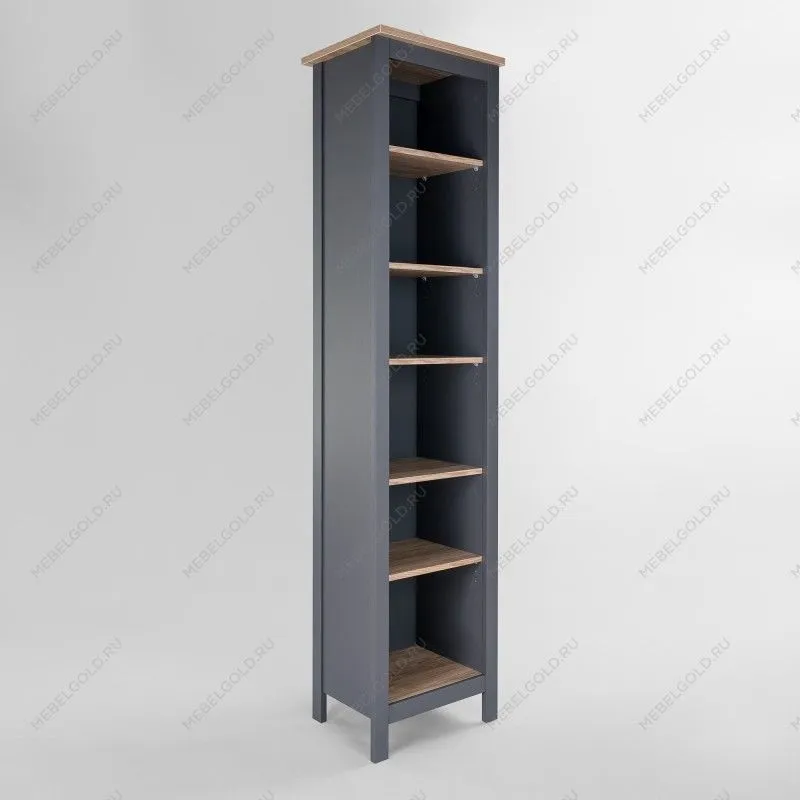 Стеллаж Сага, 50х42х215 см, серый/ясень | изображение 4