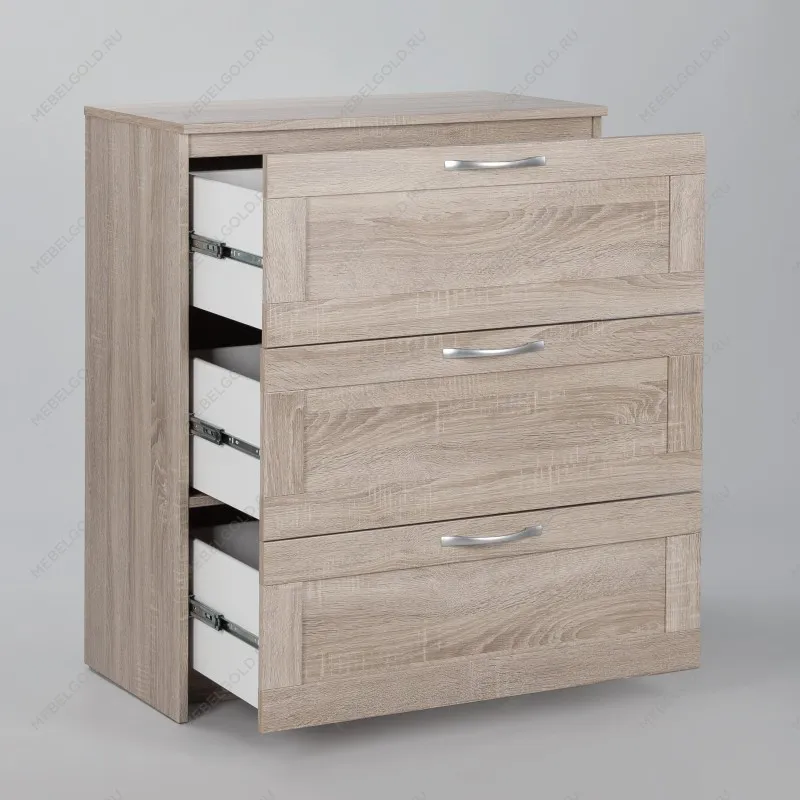 Комод Сириус, 3 ящика, 78х41х94 см, дуб сонома | изображение 9