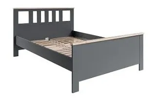 САГА кровать двойная 140х200 серая/ясень