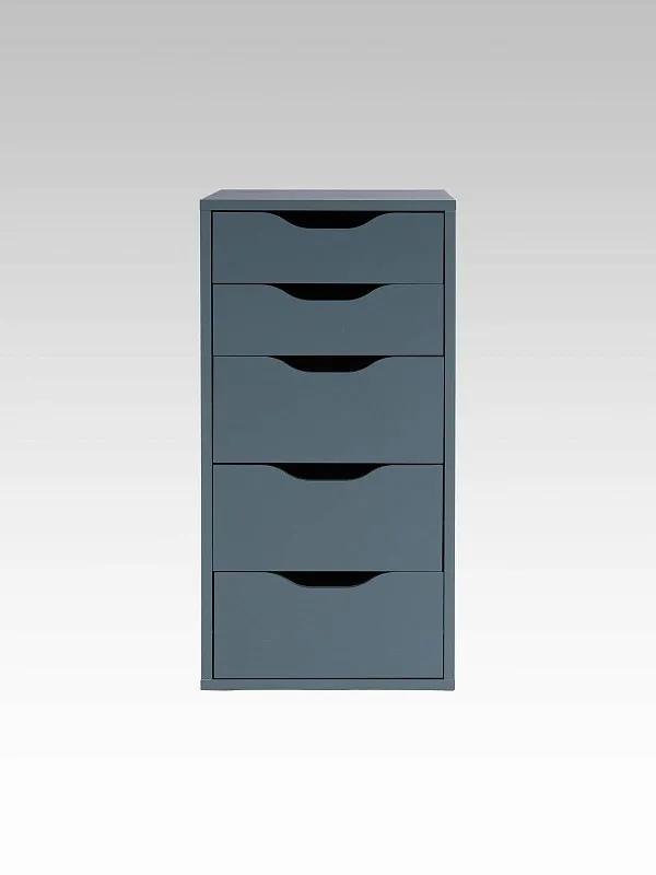 Комод Ингар, 5 ящиков, 36x71x53 см, серо-бирюзовый | изображение 4