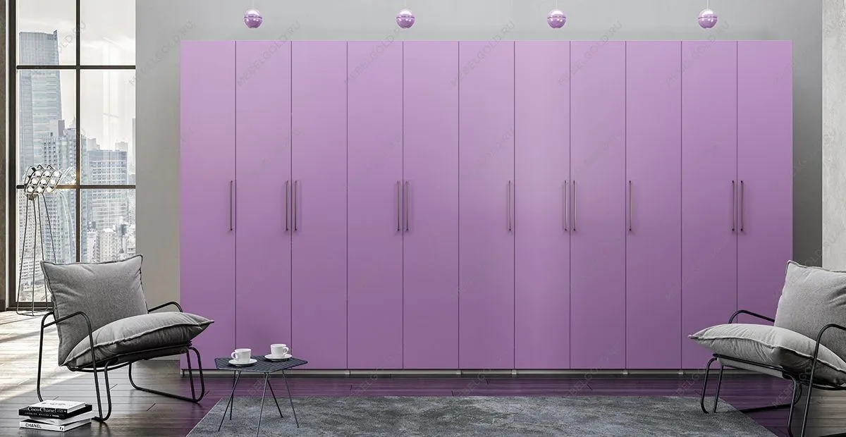 Гардероб Отис П9 с фасадом МДФ (краска матовая RAL) 6021 | изображение 4