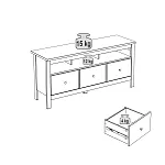 САГА тумба 3 ящика белая | изображение 4