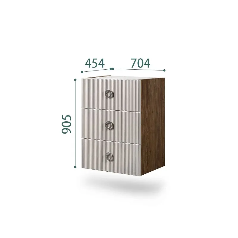 Комод Bogemia Woodline Fly Fi (Шелк) (Novabuk/Хром) БМКМ-1