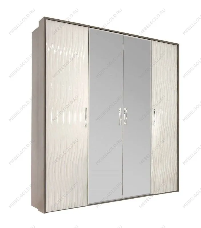 Шкаф Гравита 4-дверный белый глянец