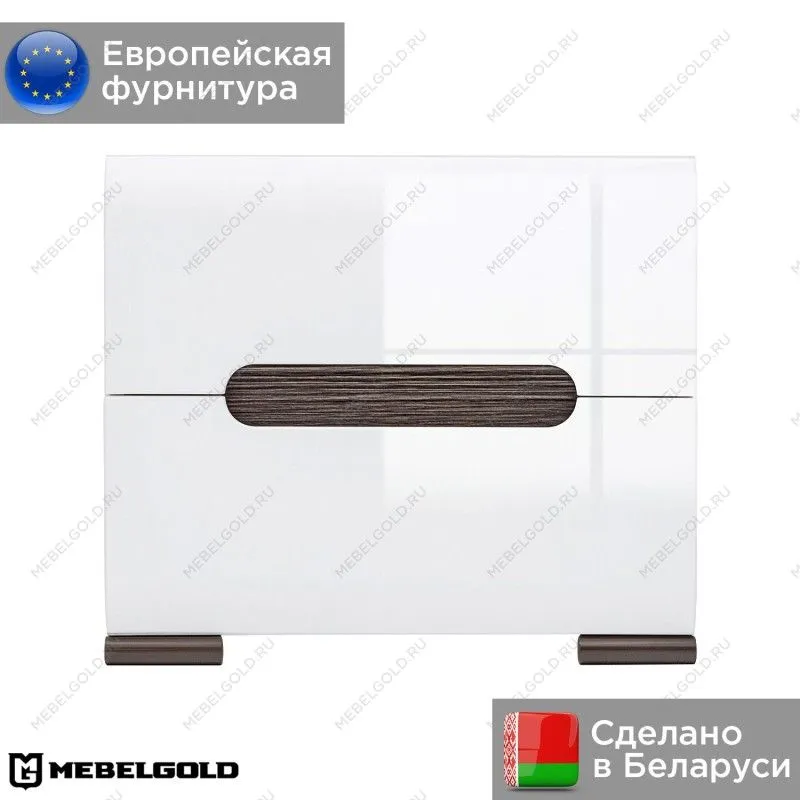 Тумба прикроватная Ацтека KOM2S/4/5 белый | изображение 1