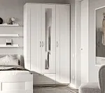 БРИМНЭС / СИРИУС Шкаф трёхдверный ИКЕА / IKEA белый с одним выдвижным ящиком и зеркалом | изображение 4