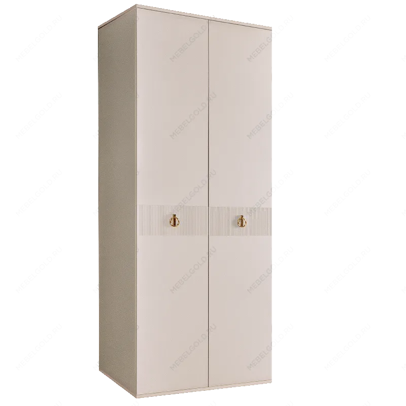 Шкаф 2-х дверный Римини СОЛО (Бежевый/Золото) РМШ2/2(s)