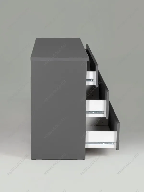 Комод Кастор, 6 ящиков, 129х40х71 см, серый | изображение 14