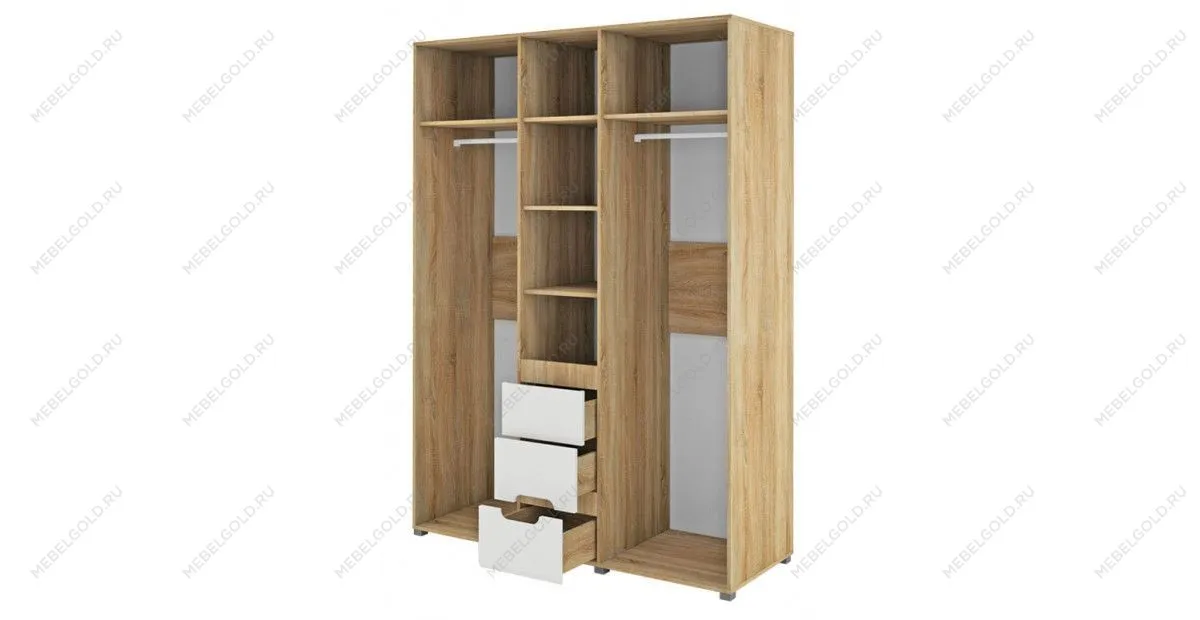 Трехдверный шкаф для одежды Леонардо МН-026-08 | изображение 1