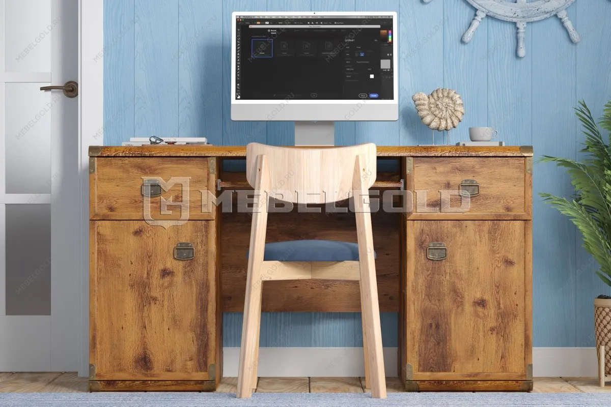 Стол письменный Индиана JBIU2D2S дуб саттер | изображение 1