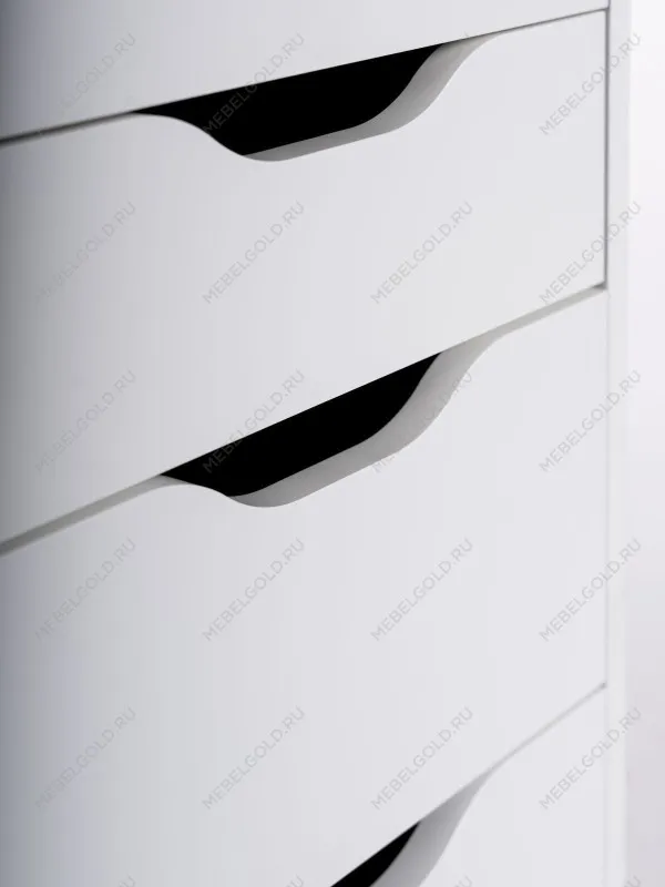 Стол письменный Ингар, 5 ящиков, 140х75х55 см, белый, столешница дуб беленый | изображение 11