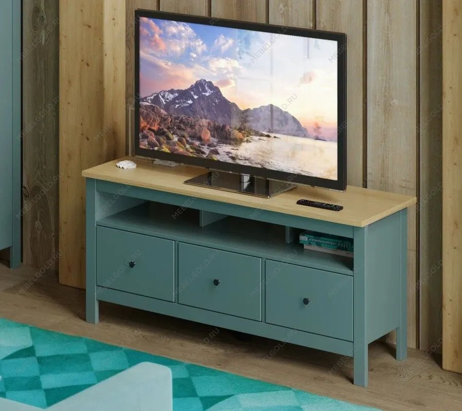 САГА тумба 3 ящика темно-бирюзовая/ясень | изображение 4