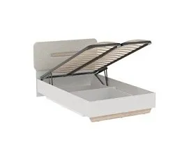 Кровать 1200 со светлой мягкой вставкой и подъемным механизмом, Аврора (1356*2063*1049) Дуб Мария/Кашемир