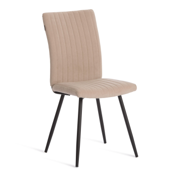Стул обеденный Monte Carlo, флок, бежевый/черный, 7, 50х55х93