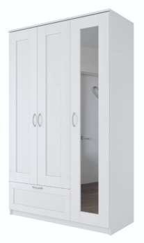 БРИМНЭС / СИРИУС Шкаф ИКЕА / IKEA комбинированный 3 двери и 1 ящик белый