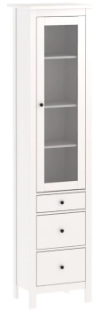 САГА шкаф с витриной 50 белый