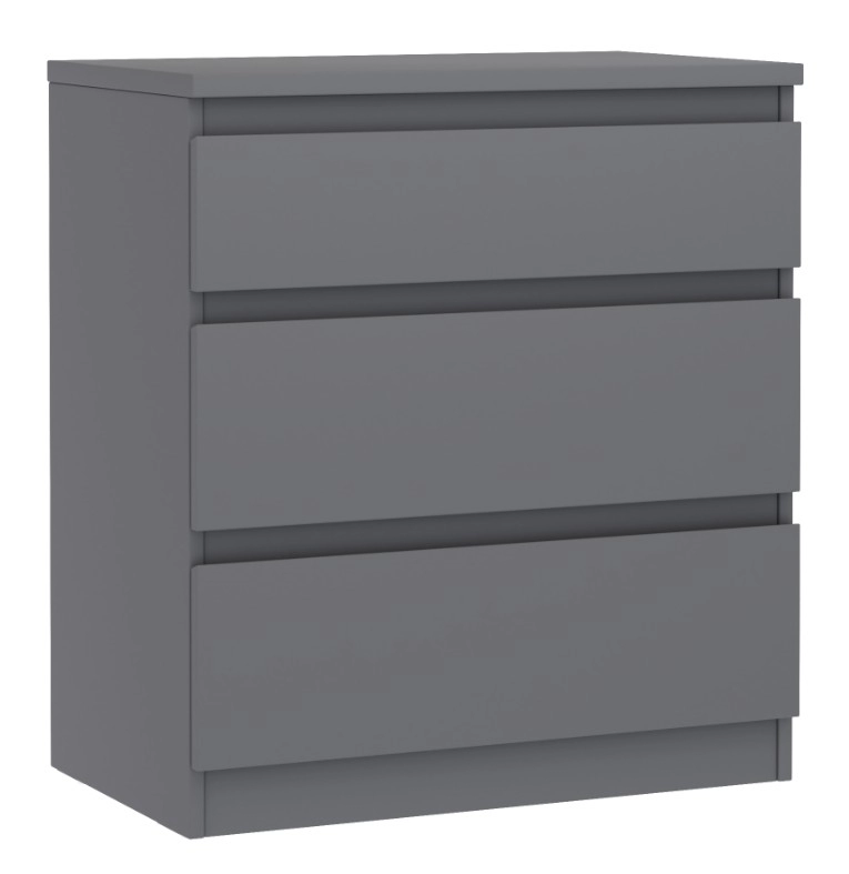 Комод Кастор, 3 ящика, 65х40х71 см, серый