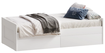 БРИМНЭС / СИРИУС Кровать двухспальная раздвижная ИКЕА / IKEA 90/180х200, белый