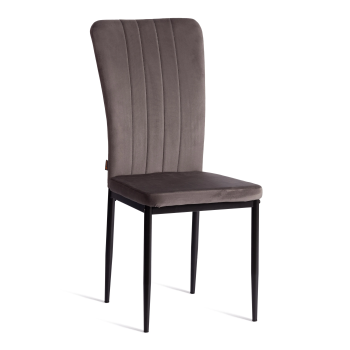 Стул VERTER (mod. BC577-DC), металл, флок, 41 х 52 х 95 см, Dark grey (темно-серый) HLR24 / черный