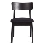 Стул THOR, дерево вяз/ткань лен, черный/черный лен, 50х48х81,5 см | изображение 4