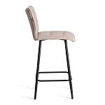 Полубарный стул Bari/Бари, велюр, бежевый, 7, 42х55х99 см | изображение 1