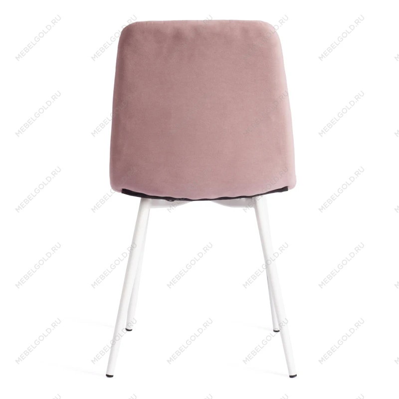 Стул CHILLY MAX, Велюр/металл, 45 х 54 х 90 см, пыльно-розовый/белый | изображение 3