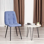 Стул CHILLY MAX, Велюр/металл, 45 х 54 х 90 см, серо-голубой/черный | изображение 10