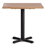 Стол VALHALLA, дерево вяз/железная опора, 80х65х76 см, груша №3/черная опора | изображение 2